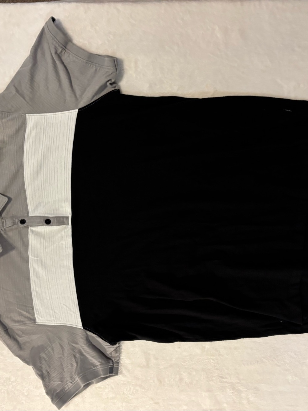 Calvin Klein Gray Button Front Short Sleeve Top US XL